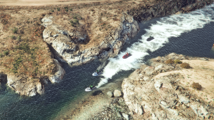 La course de jet ski