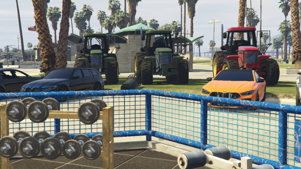 Tracteurs à la plage !