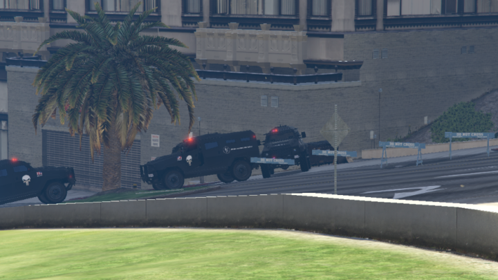 Descente du LSPD en centre-ville