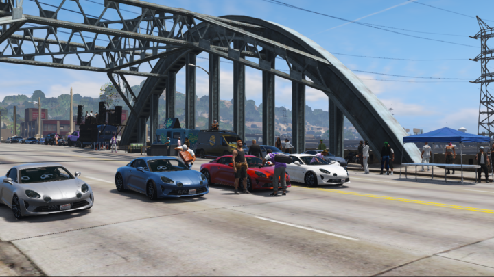 Une splendide course d&rsquo;Alpine dans les rues de Los Santos