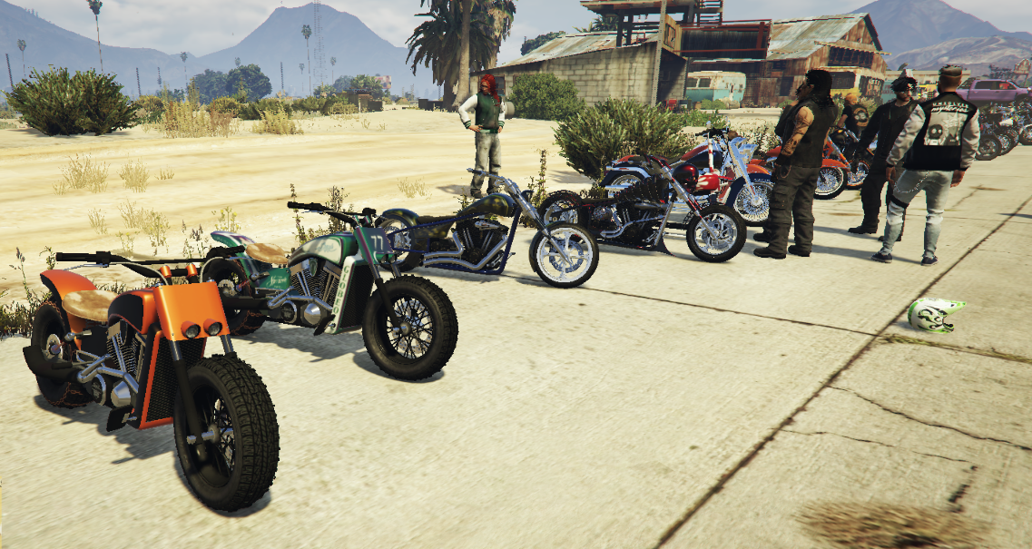 Grand rassemblement moto à l’aérodrome de Sandy Shores