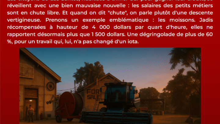 Les petits métiers de Los Santos en chute libre : une moisson désillée